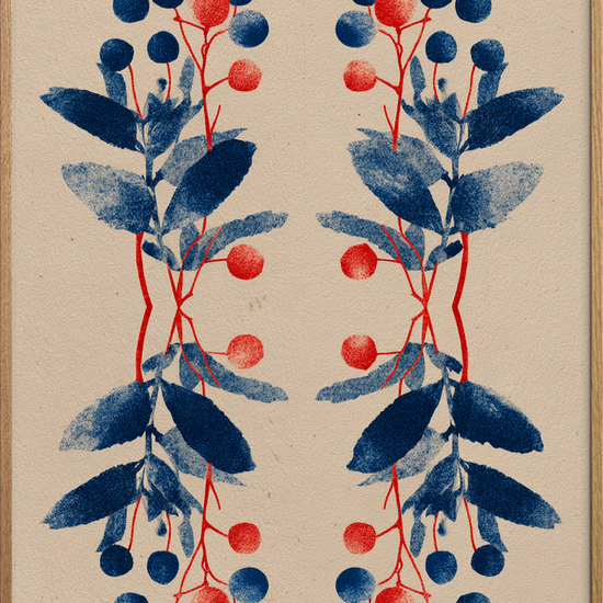 Smagen af blå bær - Oak Frame, No Border