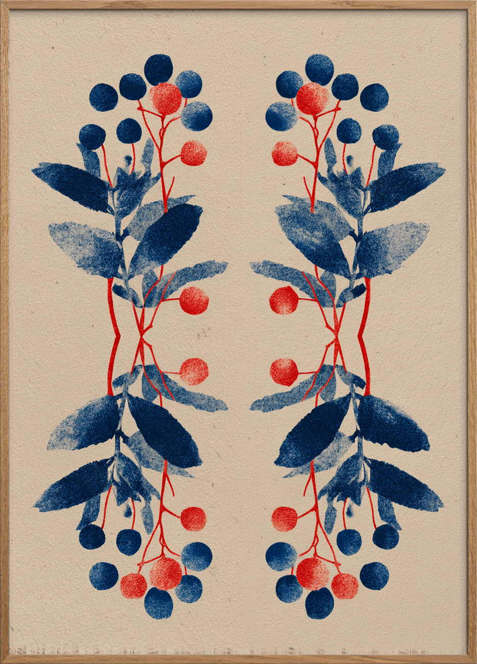 Smagen af blå bær - Oak Frame, No Border