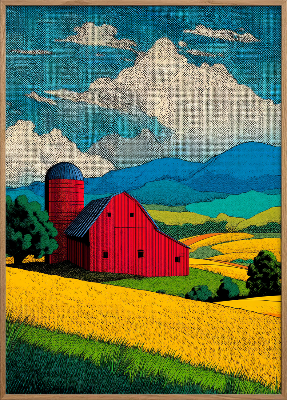 Sommerens gyldne hvisken - Oak Frame, No Border