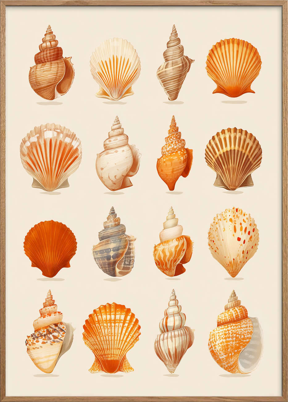 Havets sagte hvisken - Oak Frame, No Border