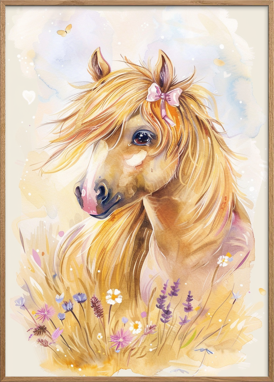 Sommerlyd i gylden manke - Oak Frame, No Border