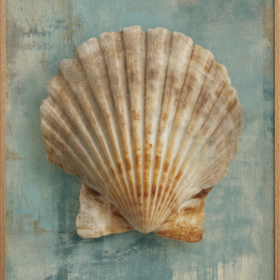 Havsus i kammuslingens skal - Oak Frame, No Border