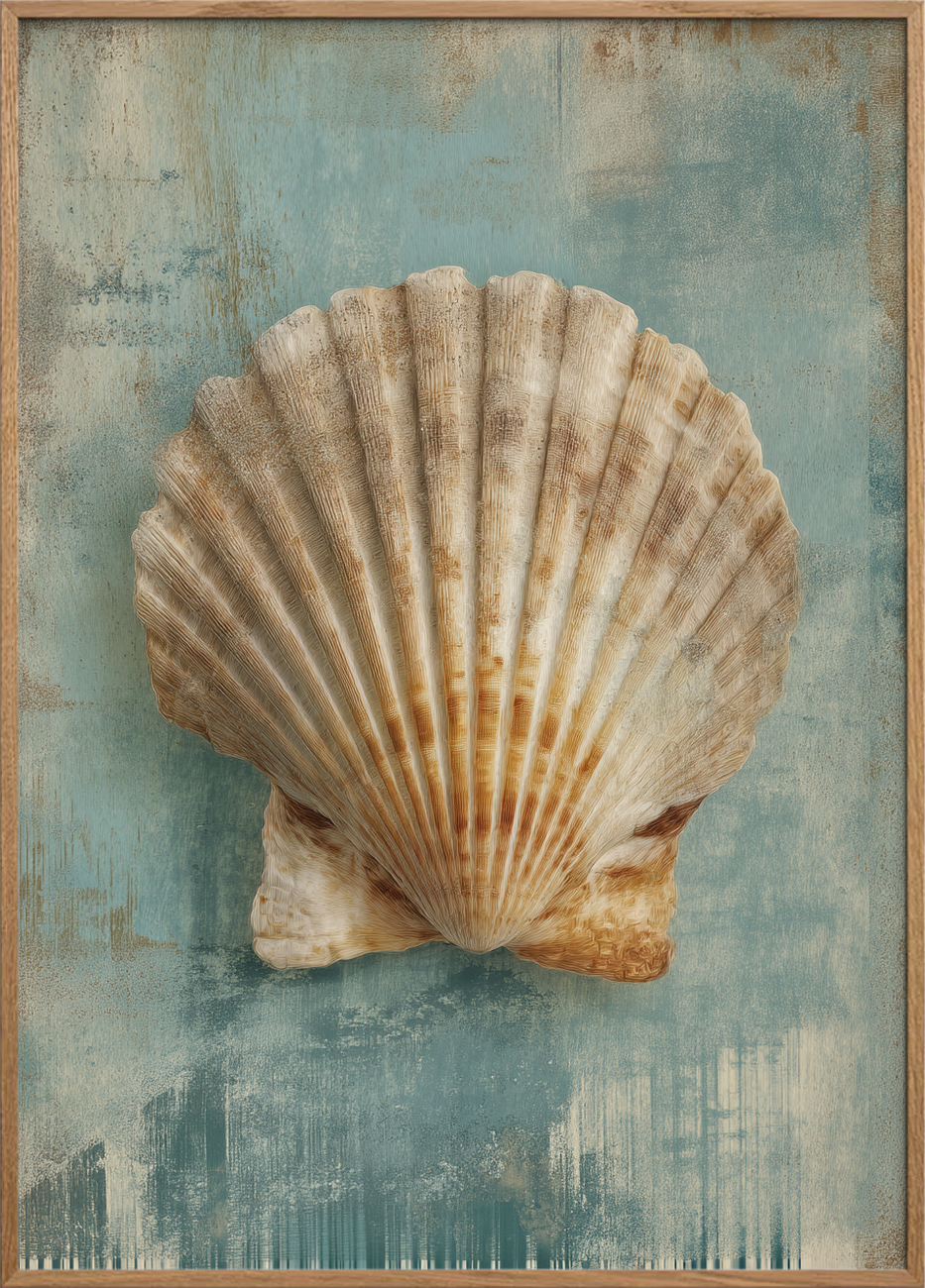 Havsus i kammuslingens skal - Oak Frame, No Border