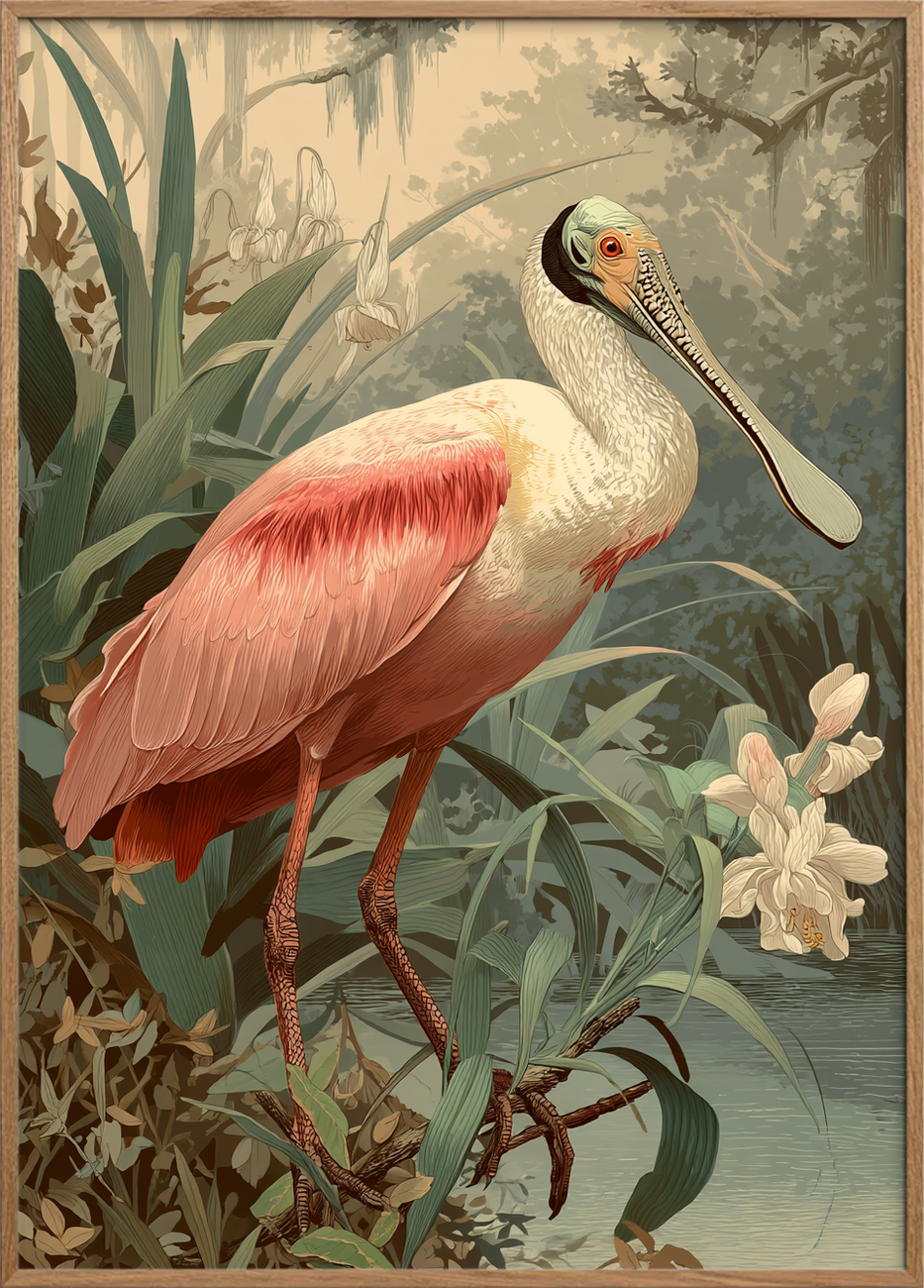 Salt på silkefjer - Oak Frame, No Border