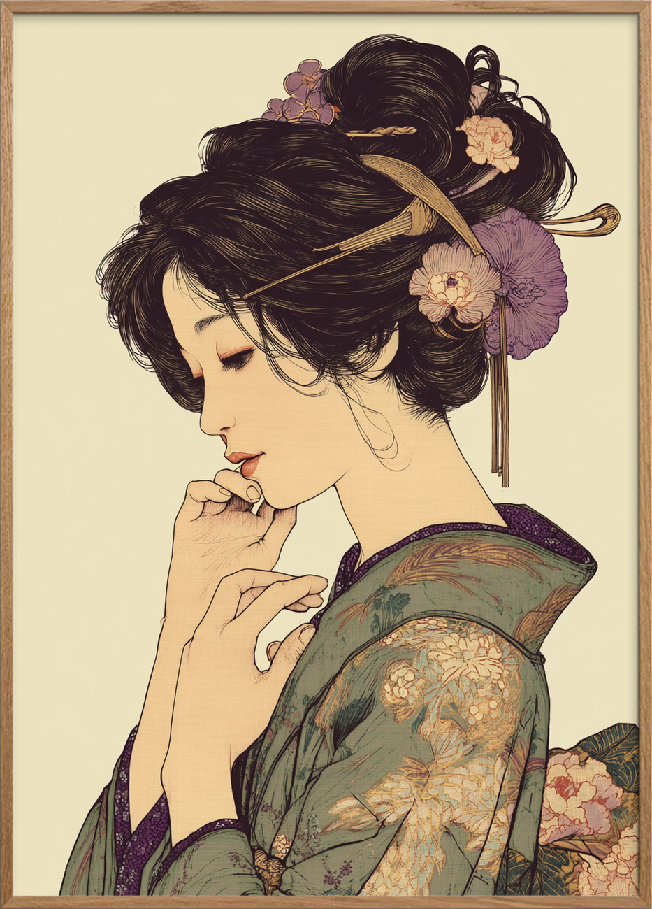 Tavs hvisken i silke - Oak Frame, No Border