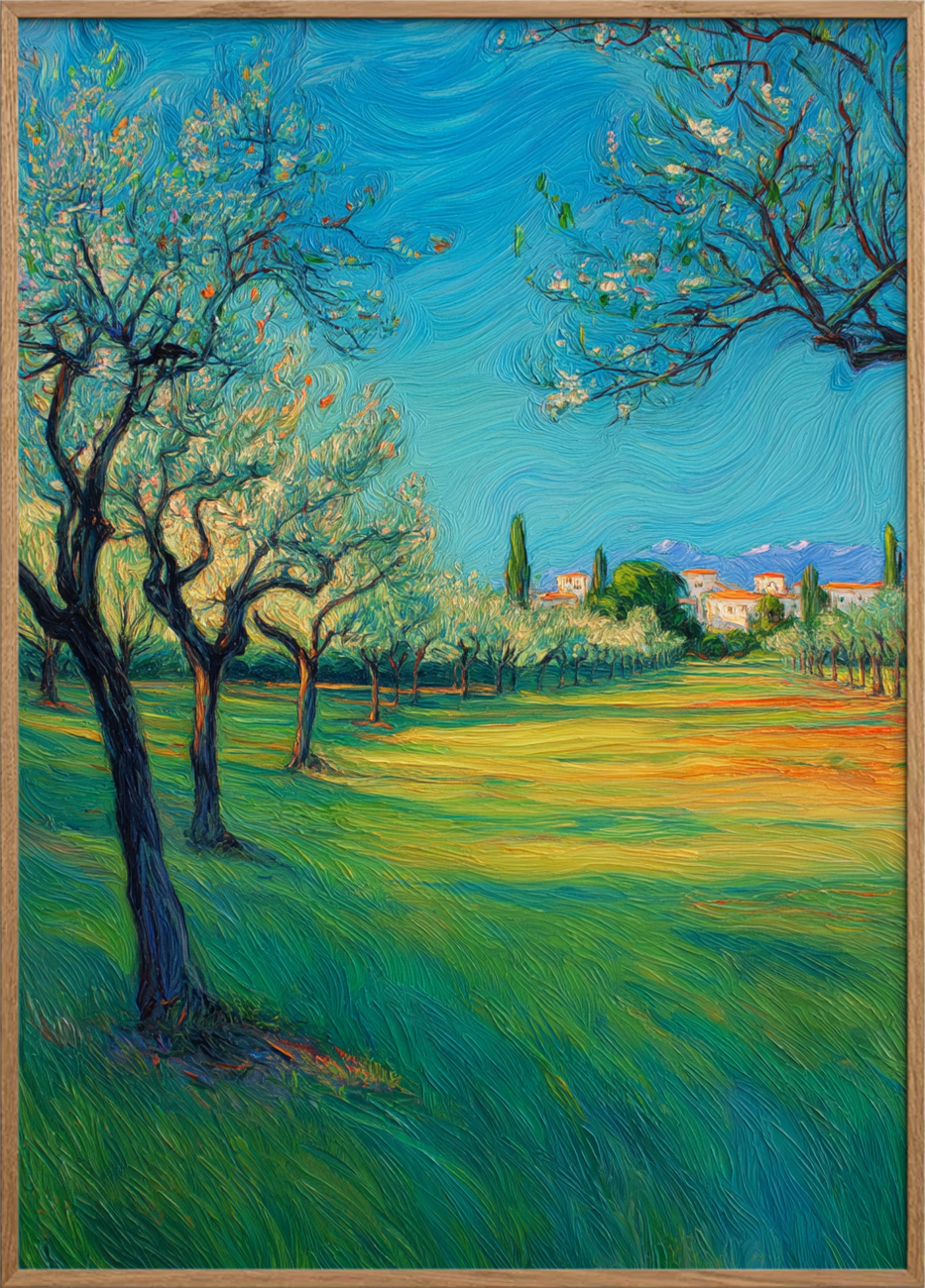 Luftens stille hvisken - Oak Frame, No Border