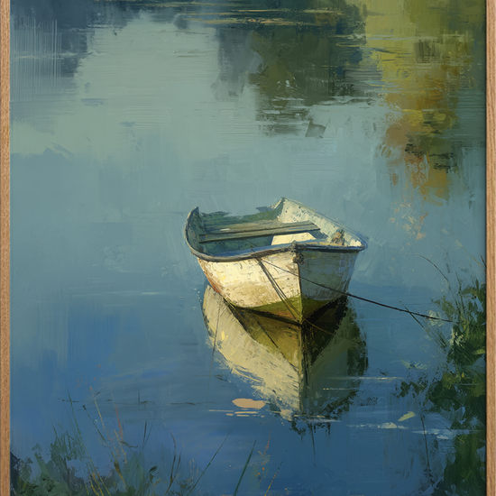 Bådens hvisken i morgendisen - Oak Frame, No Border