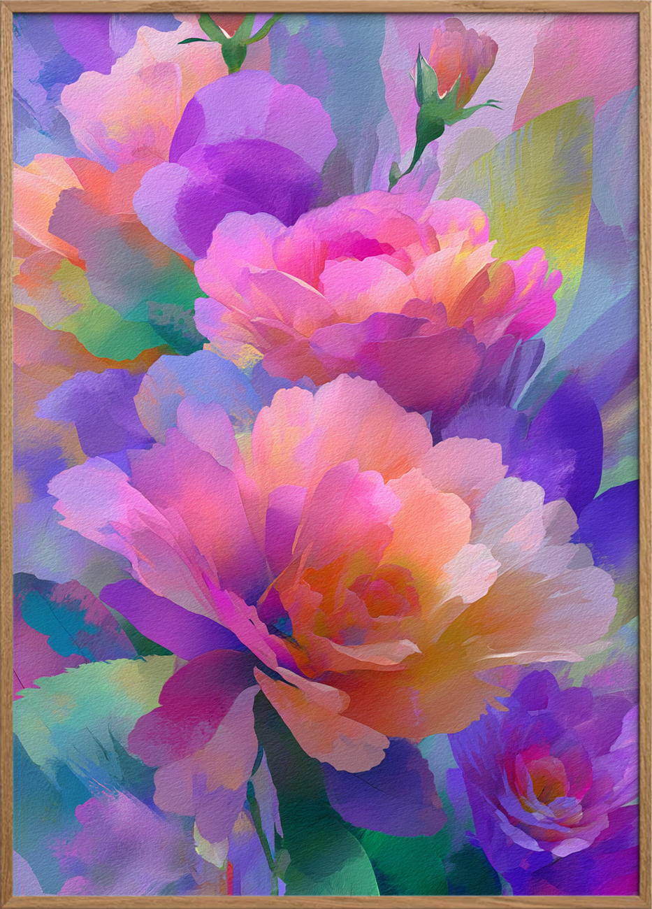 Duften af skjult sommersang - Oak Frame, No Border