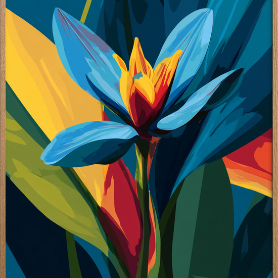 Stemme af tropisk silke - Oak Frame, No Border