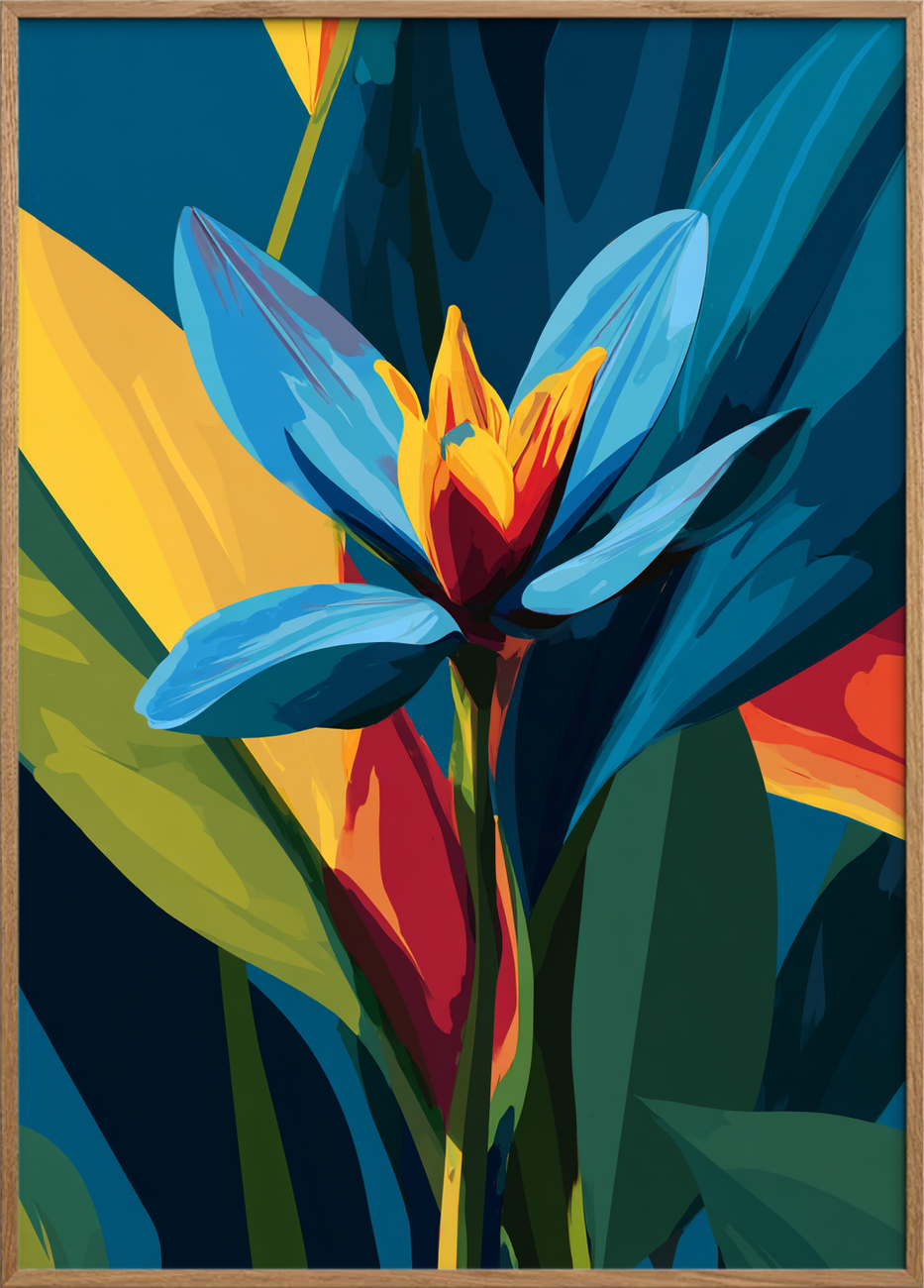 Stemme af tropisk silke - Oak Frame, No Border