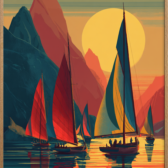 Solens varme smag - Oak Frame, No Border