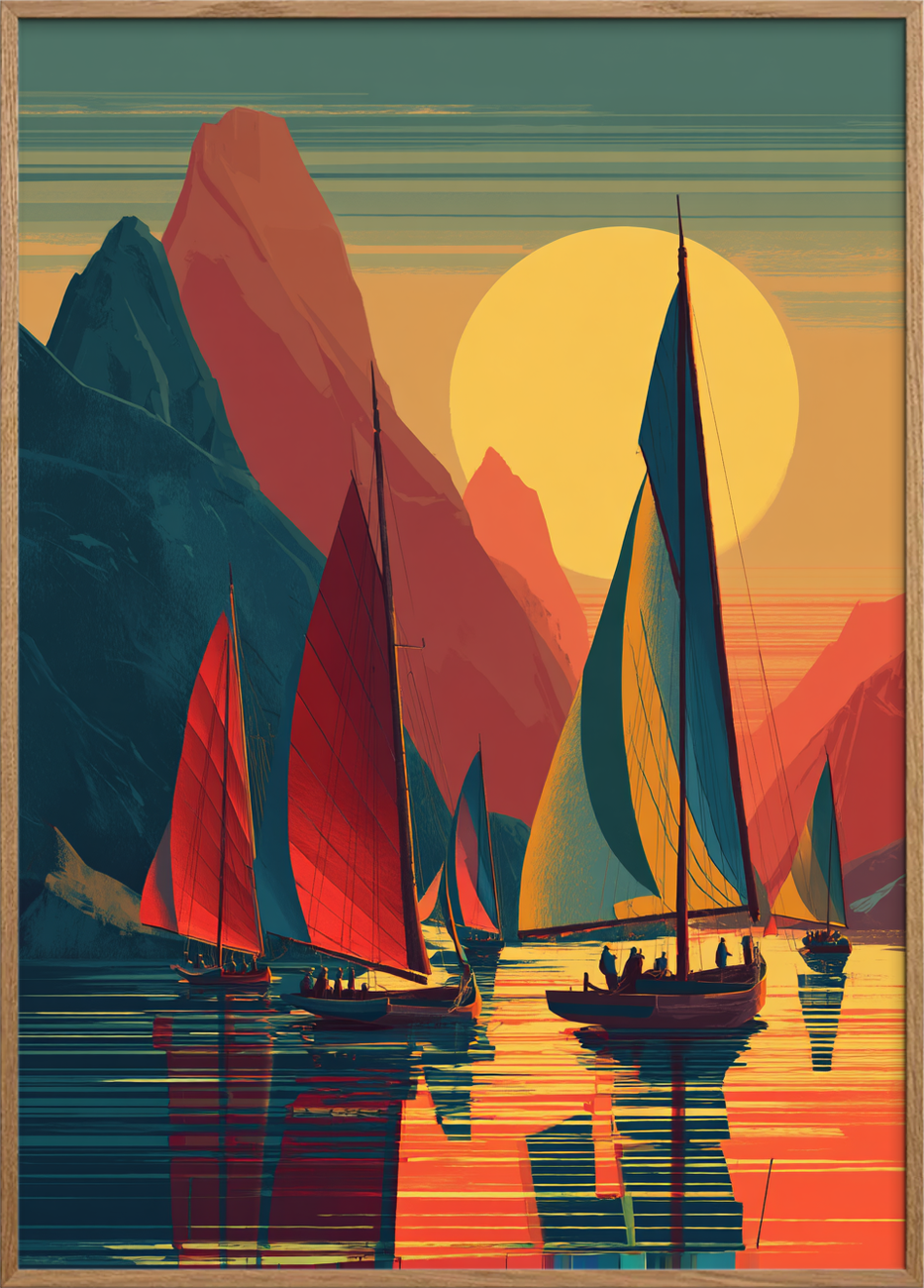 Solens varme smag - Oak Frame, No Border