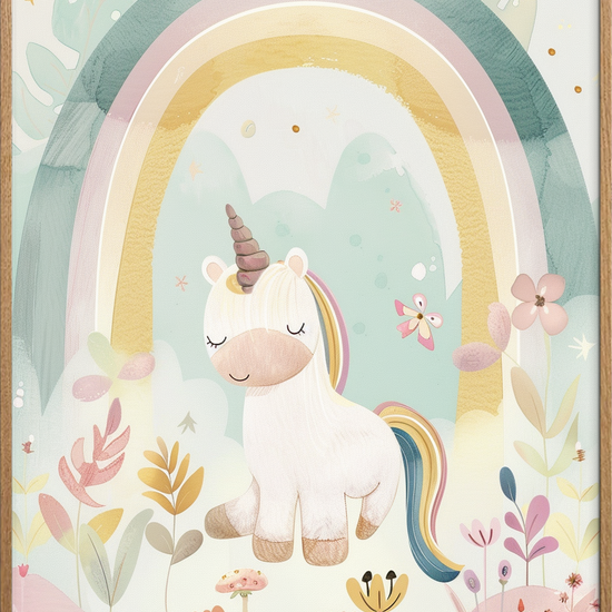 Silke under regnbuens åndedrag - Oak Frame, No Border