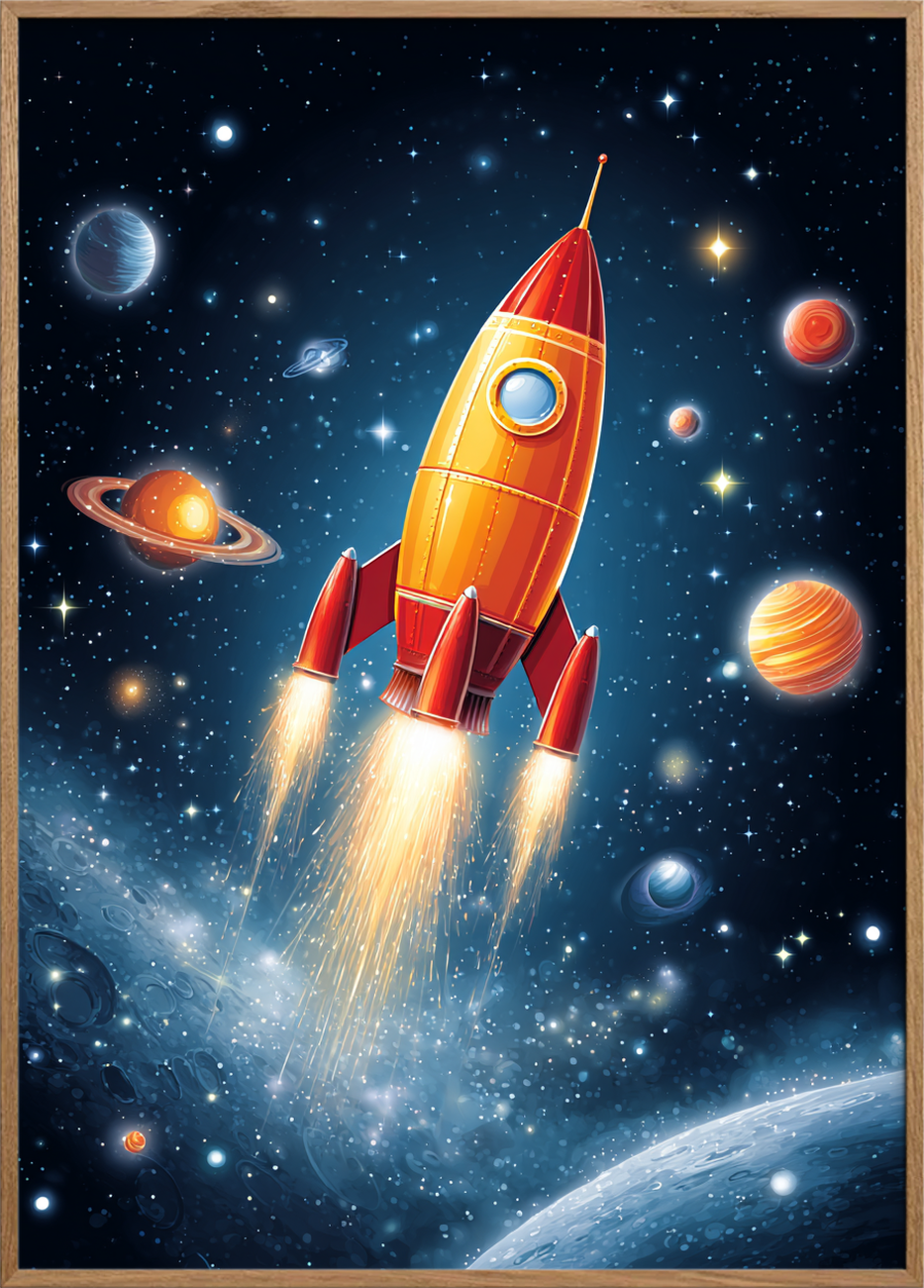 Ildstormens blide sus - Oak Frame, No Border