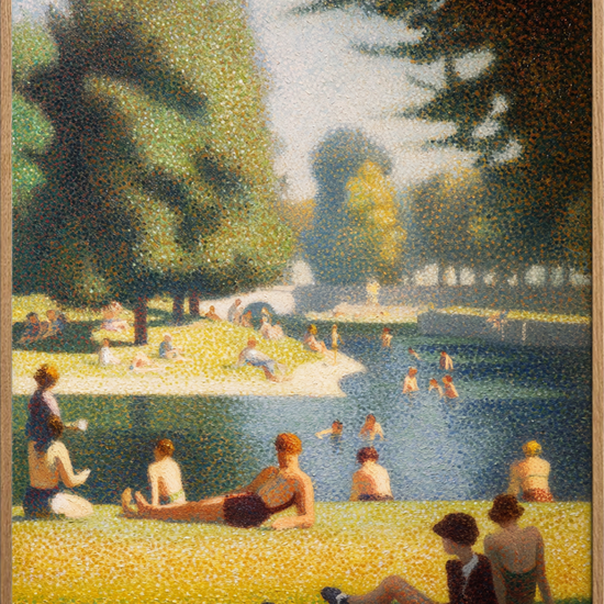 Solens bløde greb - Oak Frame, No Border