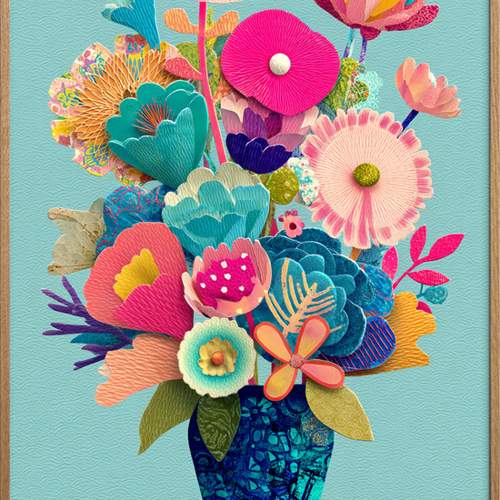 Papirblomsternes sagte klang - Oak Frame, No Border