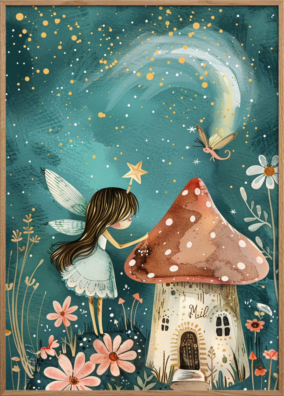 Stjernestøvets hvisken - Oak Frame, No Border