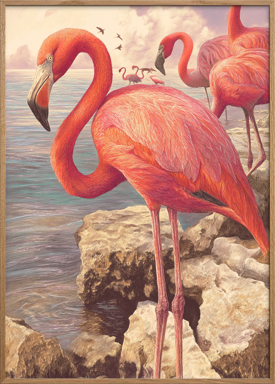 Havet hvisker i fjer - Oak Frame, No Border