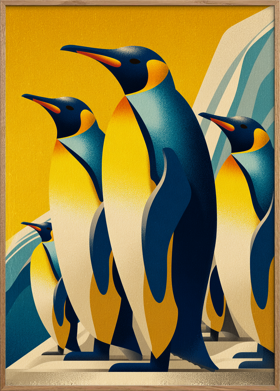 Klang af is og guld - Oak Frame, No Border