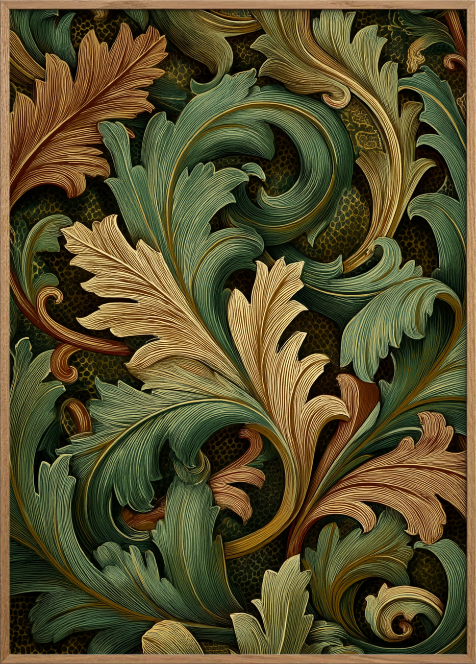 Bladets grønne hvisken - Oak Frame, No Border