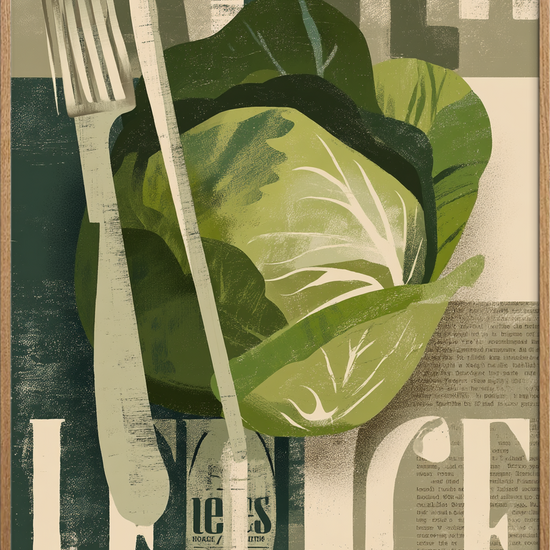 Knasende grøn symfoni - Oak Frame, No Border