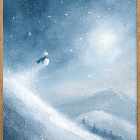 Vinden smager af frost - Oak Frame, No Border