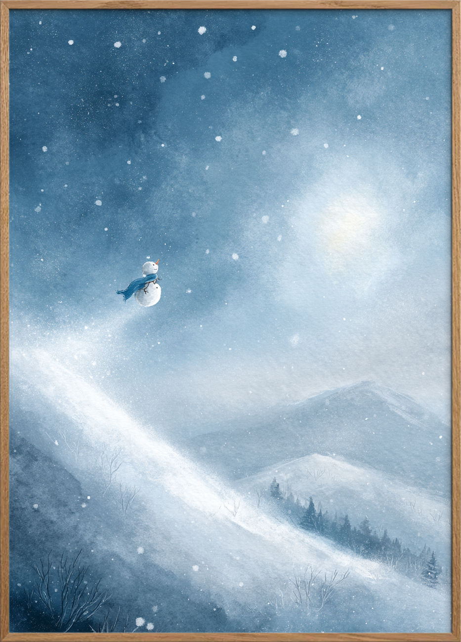 Vinden smager af frost - Oak Frame, No Border