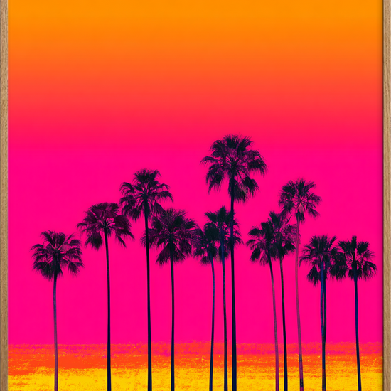 Sommerens sus i neon - Oak Frame, No Border