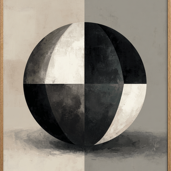 Stum symfoni i gråtoner - Oak Frame, No Border