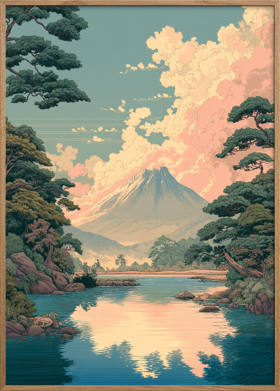 Skyernes blide hvisken - Oak Frame, No Border