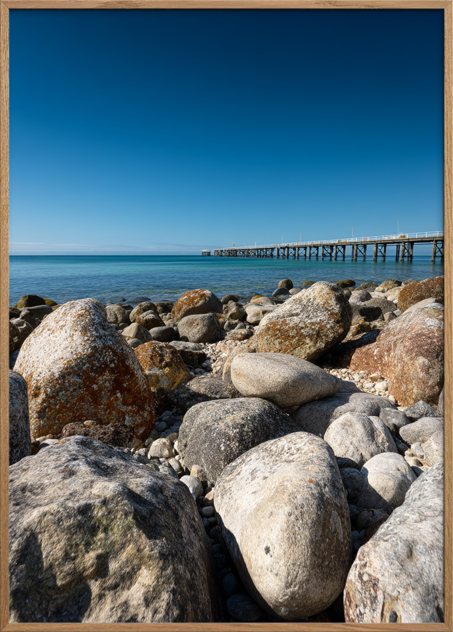 Havets tøvende hvisken - Oak Frame, No Border
