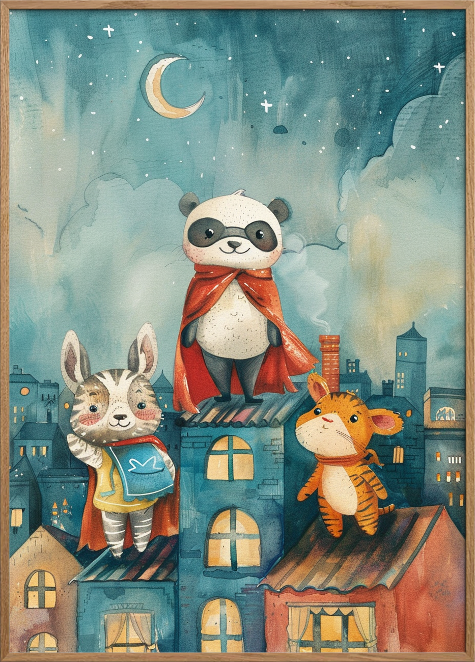 Tagenes bløde månesang - Oak Frame, No Border