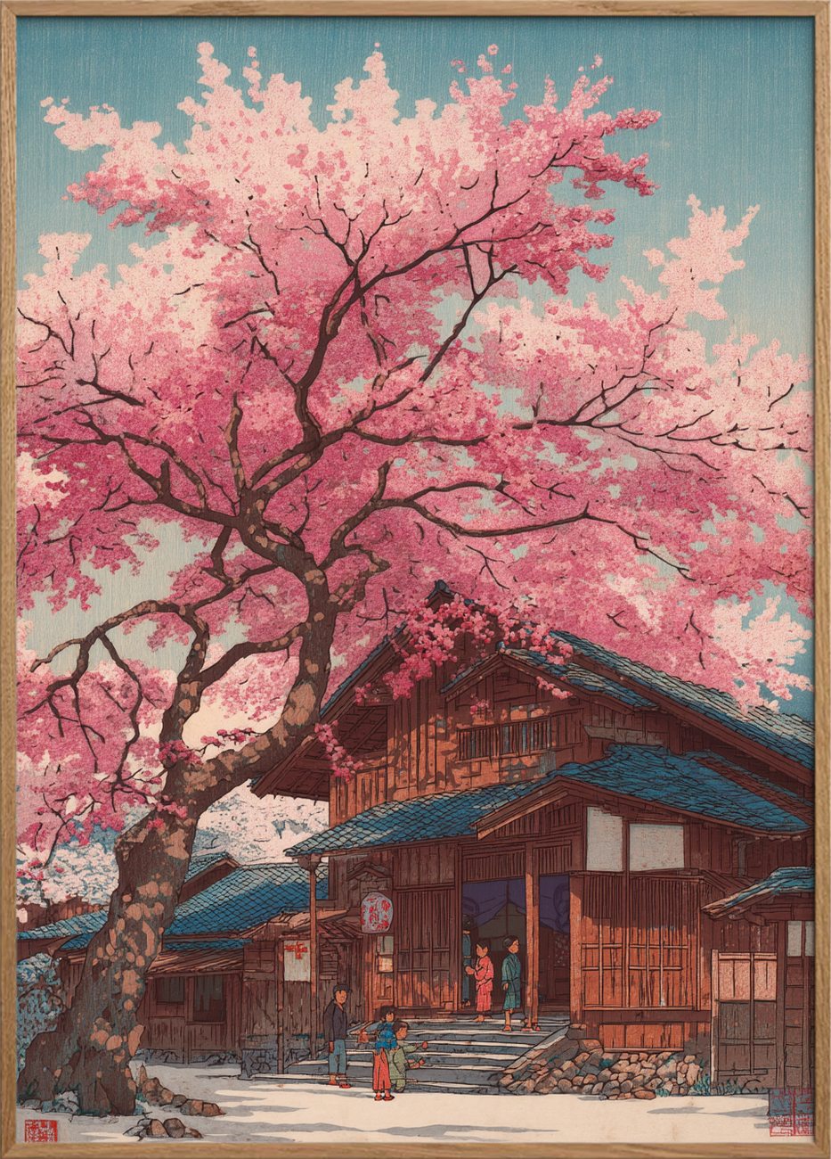 Hvisken af rosa regn - Oak Frame, No Border