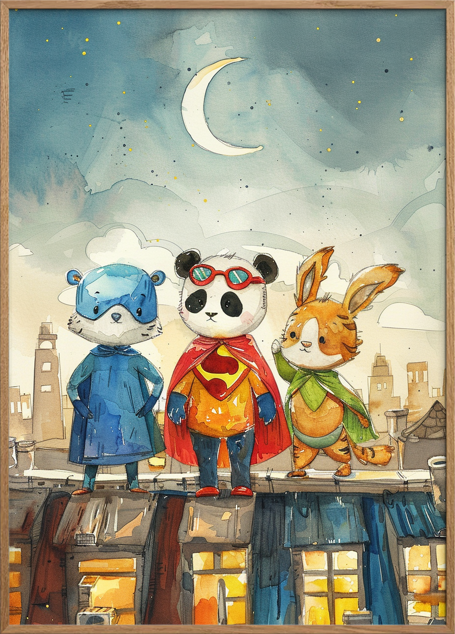 Måneskinets stille helte - Oak Frame, No Border