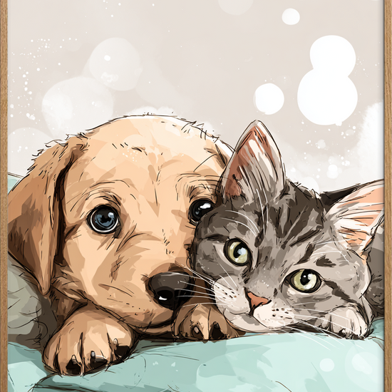 Blød symfoni af tryghed - Oak Frame, No Border