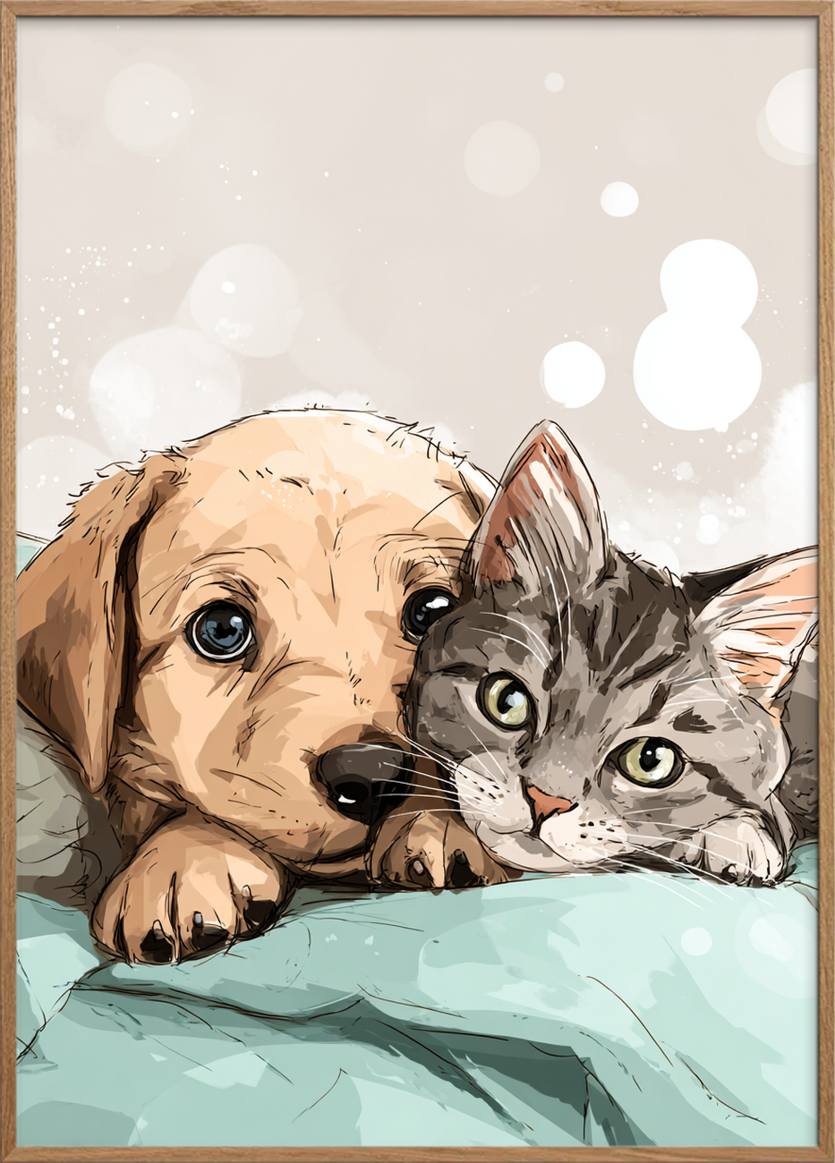 Blød symfoni af tryghed - Oak Frame, No Border