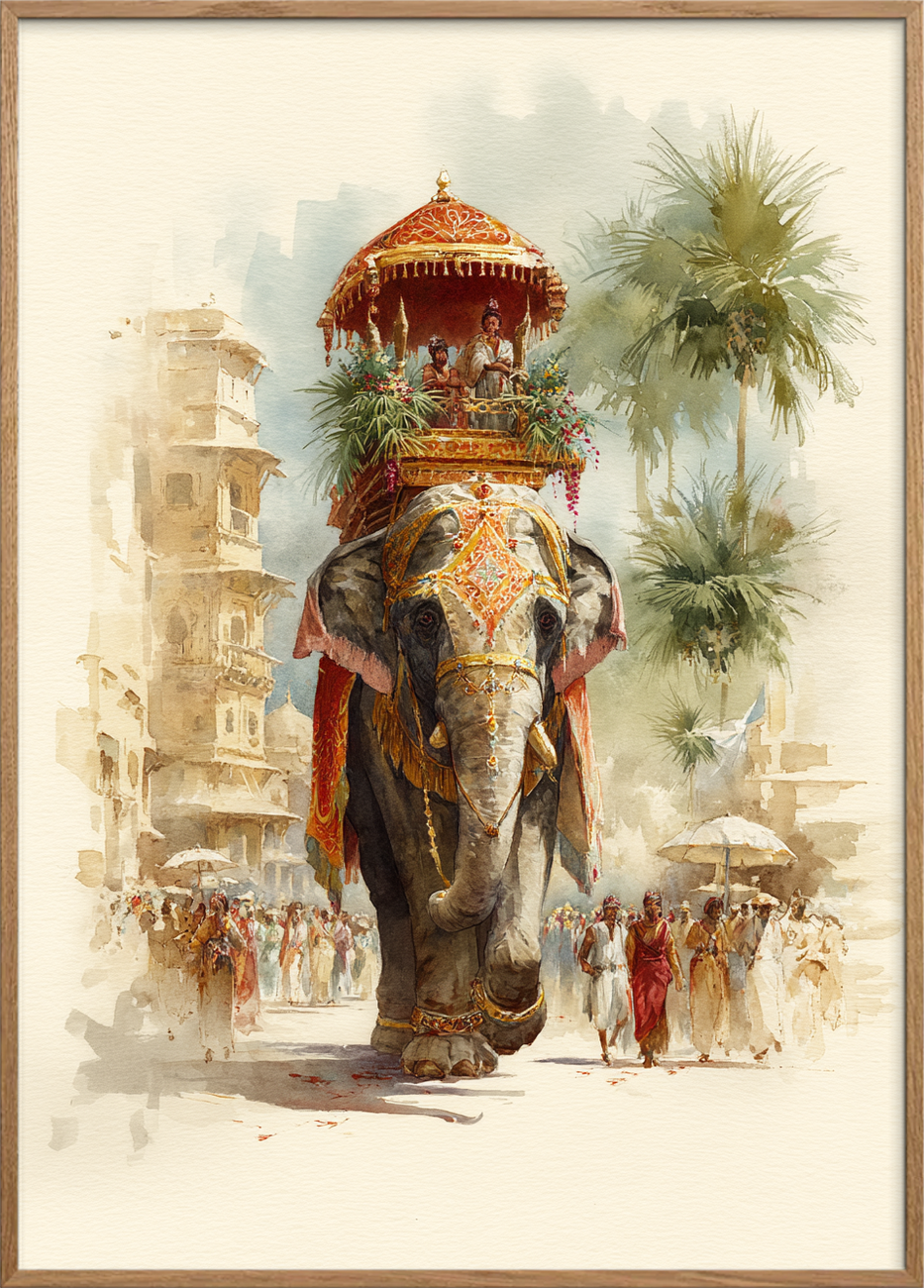 Trommens rungende fodtrin - Oak Frame, No Border