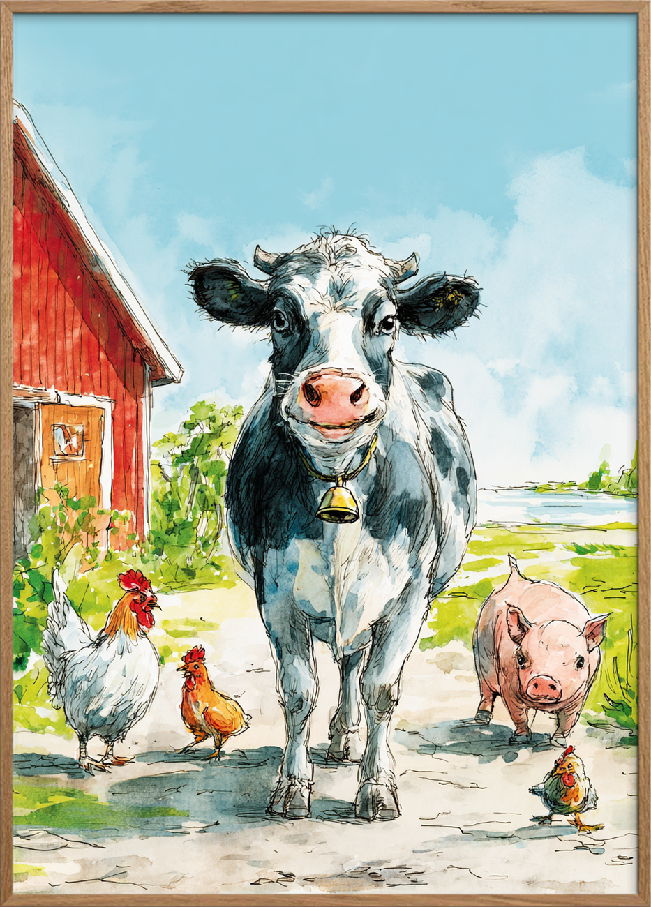 Klokkens lune sang - Oak Frame, No Border