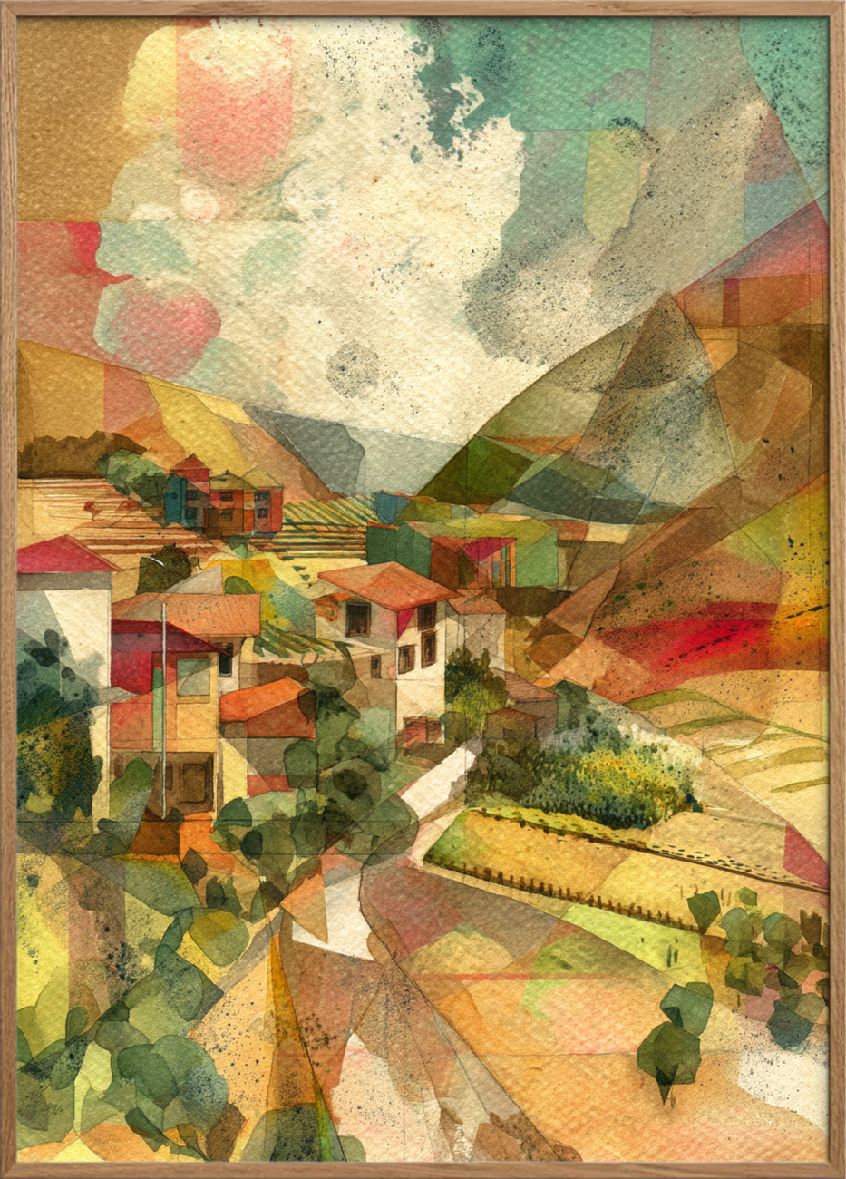 Lyden af fjernt landsbyliv - Oak Frame, No Border