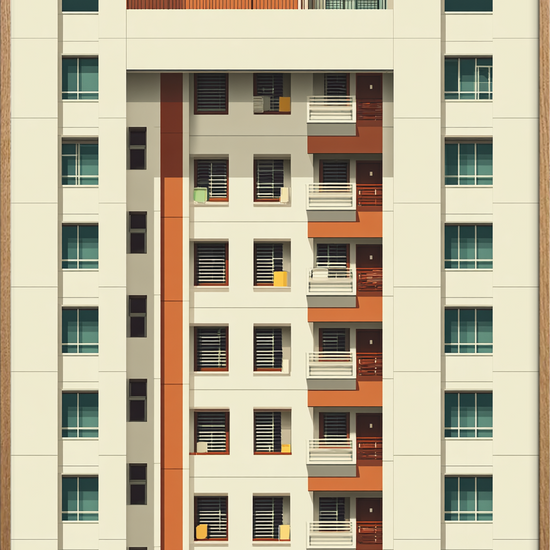 Betonens stille sus - Oak Frame, No Border