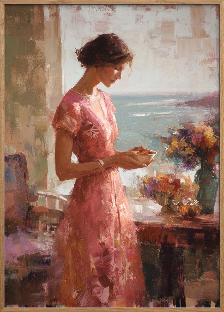 Hvisken af havets søde smag - Oak Frame, No Border