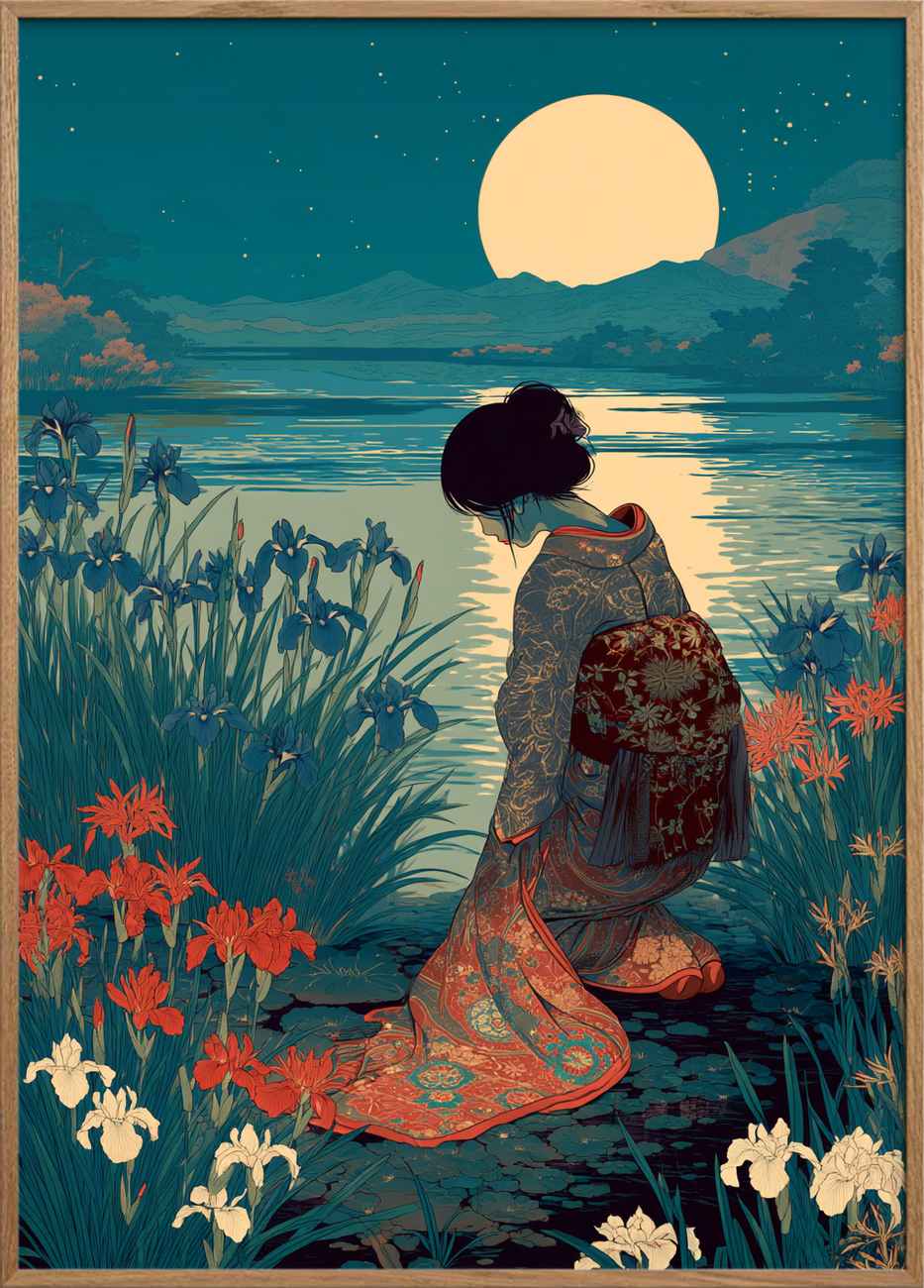 Måneskinets bløde hvisken - Oak Frame, No Border