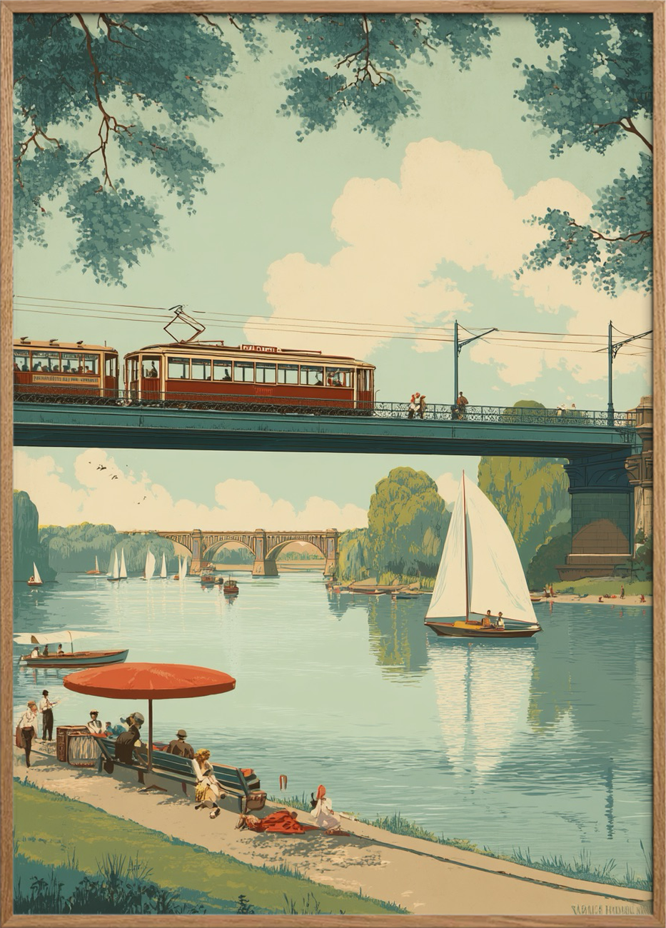 Sommerens stille klukken - Oak Frame, No Border