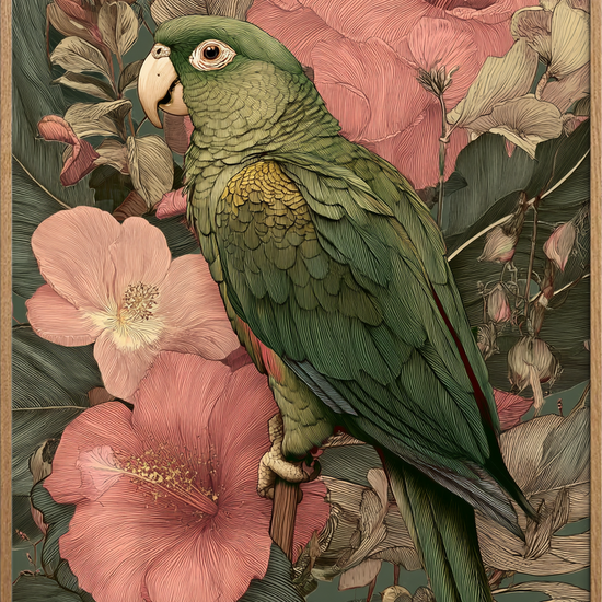 Tropens hvisken i fjer - Oak Frame, No Border