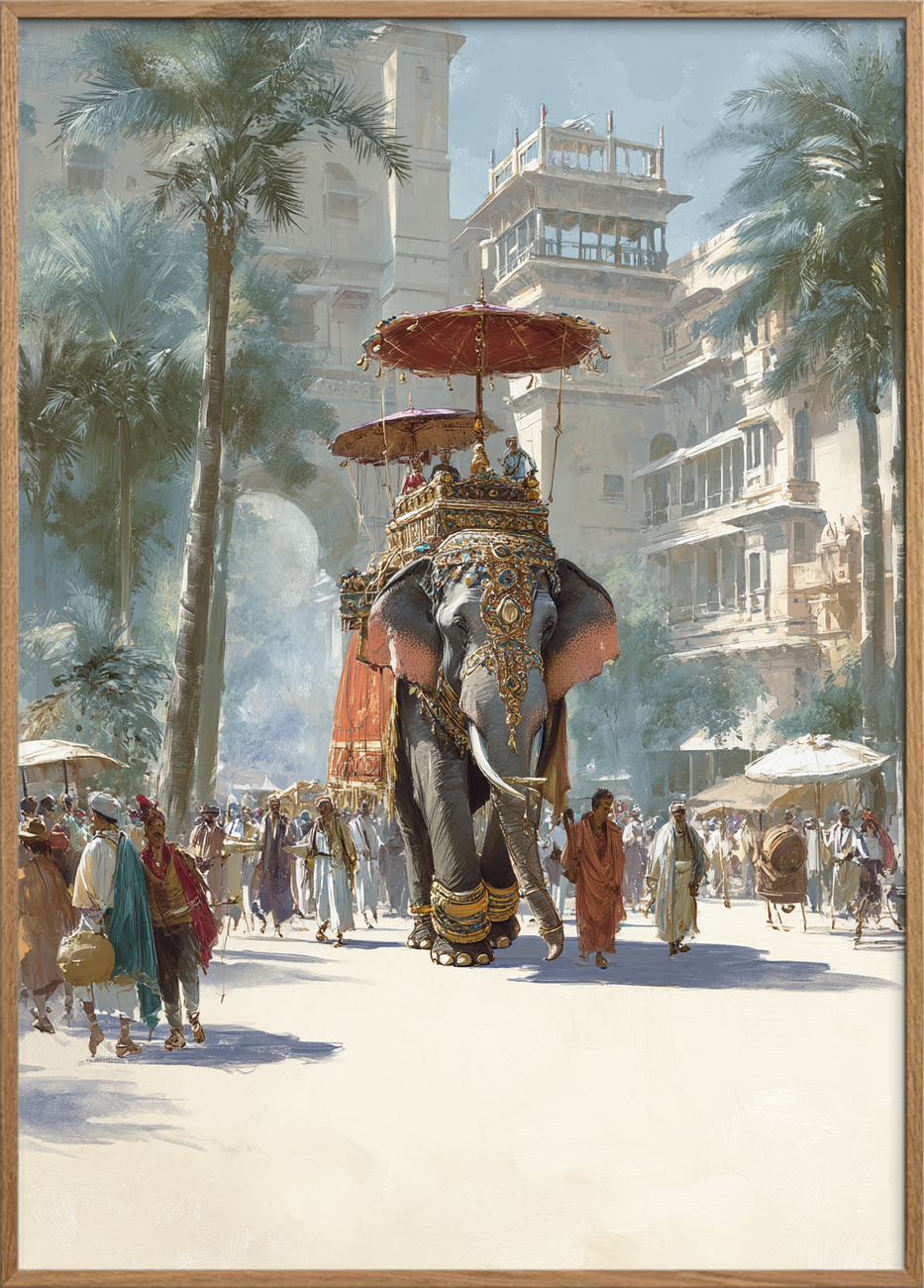 Byens tunge fodtrin - Oak Frame, No Border