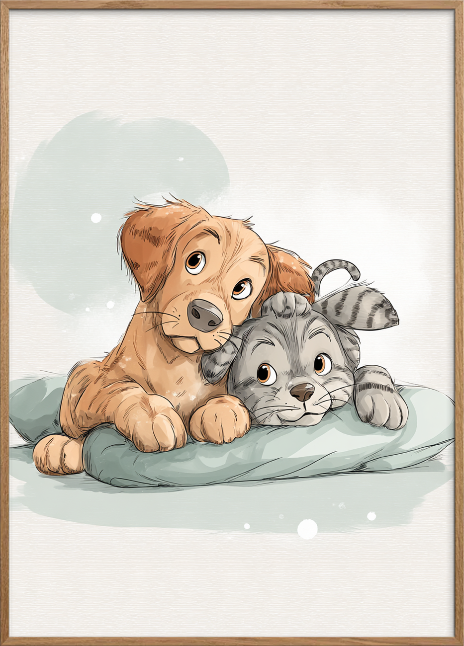 Pudens bløde hvisken - Oak Frame, No Border