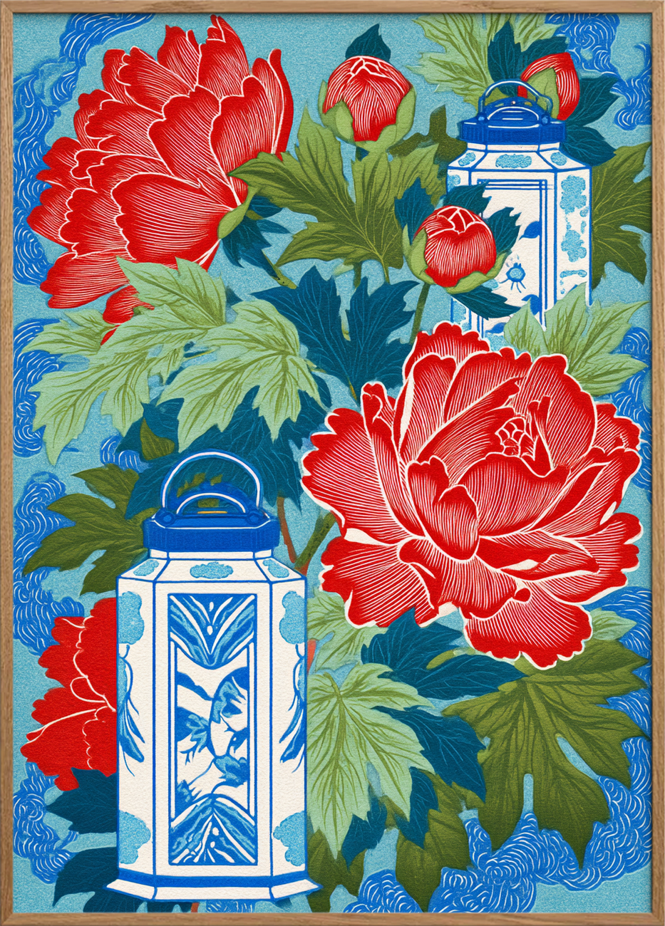 Silke under måneskin - Oak Frame, No Border