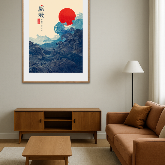 Rød sol, brølende hav - Room Environment (Tall Format)
