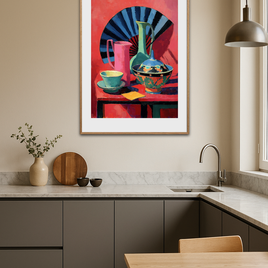 Syngende porcelæn i rødt - Room Environment (Tall Format)