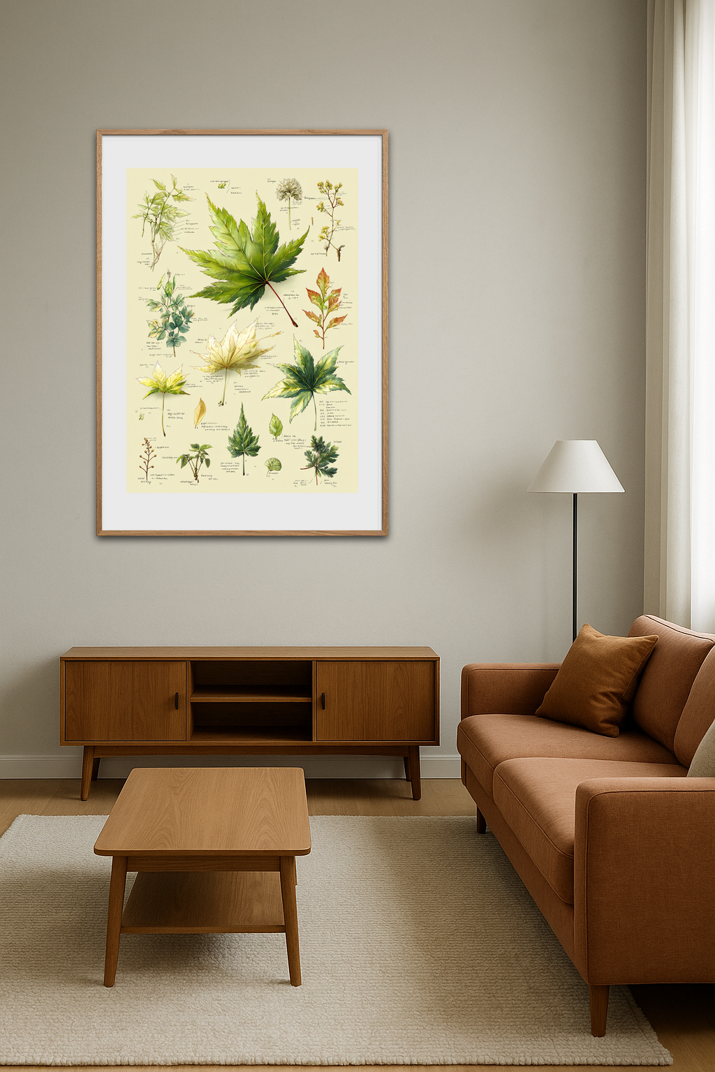 Grøn hvisken på papir - Room Environment (Tall Format)